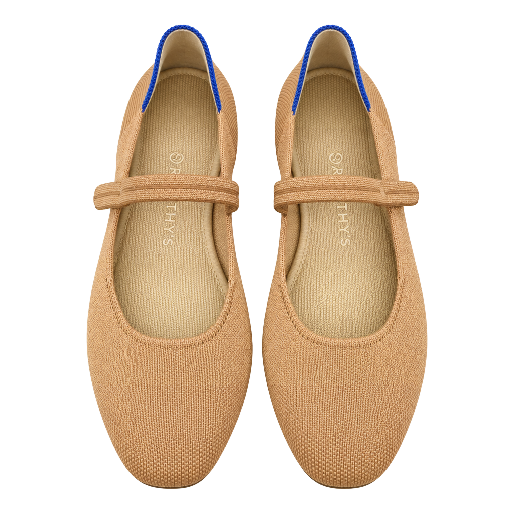 Rothy's The Mary Jane Flats Tan Knit 1