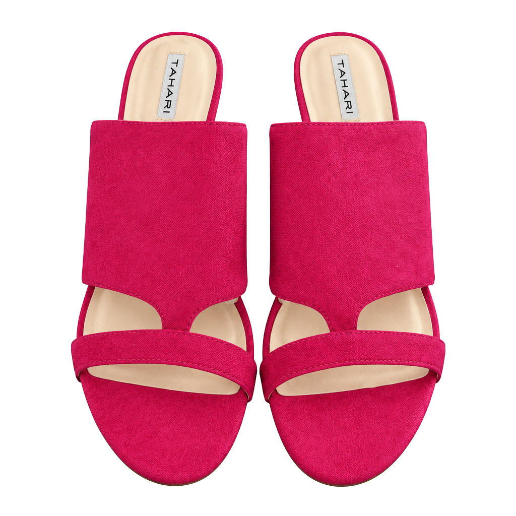 Tahari Lahni Slide Sandal in Pink Suede 1