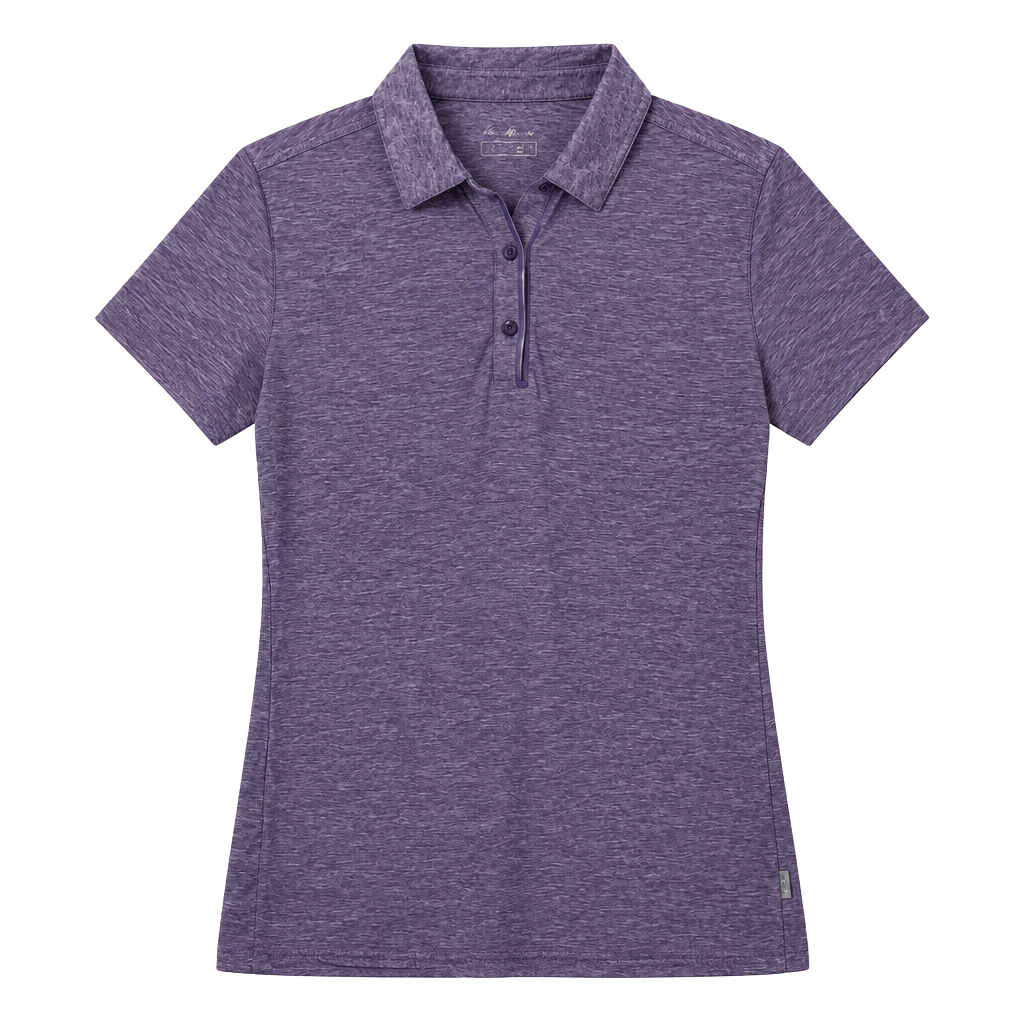 Eddie Bauer Polo Shirt in Heathered Purple, Size M 1