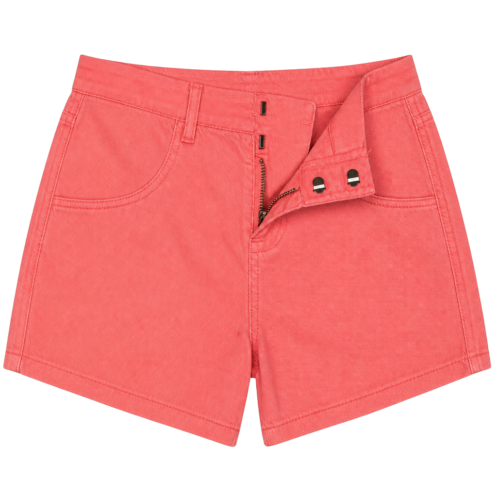 LOFT Women's Coral Pink Cotton Twill Paperbag Waist Mini Skirt Size 8 1