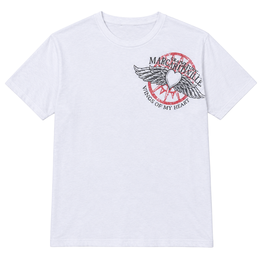 Margaritaville Wings on My Heart T-Shirt XX-Large White Jimmy Buffett 1