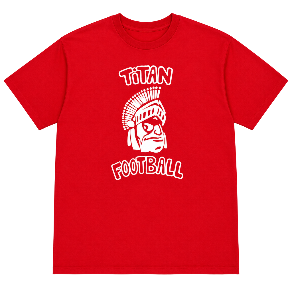 Eagle Sportswear Vintage Titan Football T-Shirt XL Red Trojan Mascot Single Stitch 1