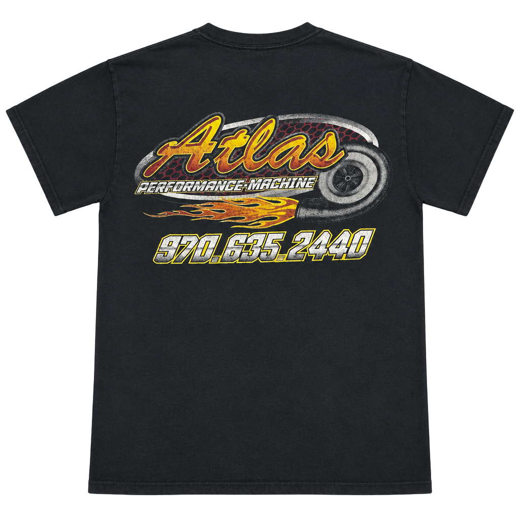 Gildan Atlas Performance Machine T-Shirt Size S Black Graphic Tee 1