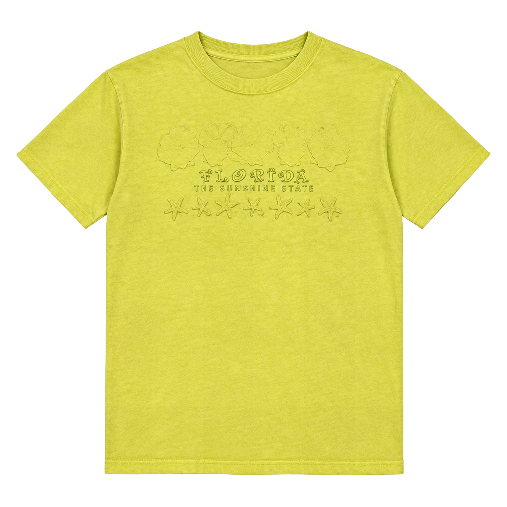 Anvil Florida The Sunshine State T-Shirt Size M Vintage Yellow Graphic 1