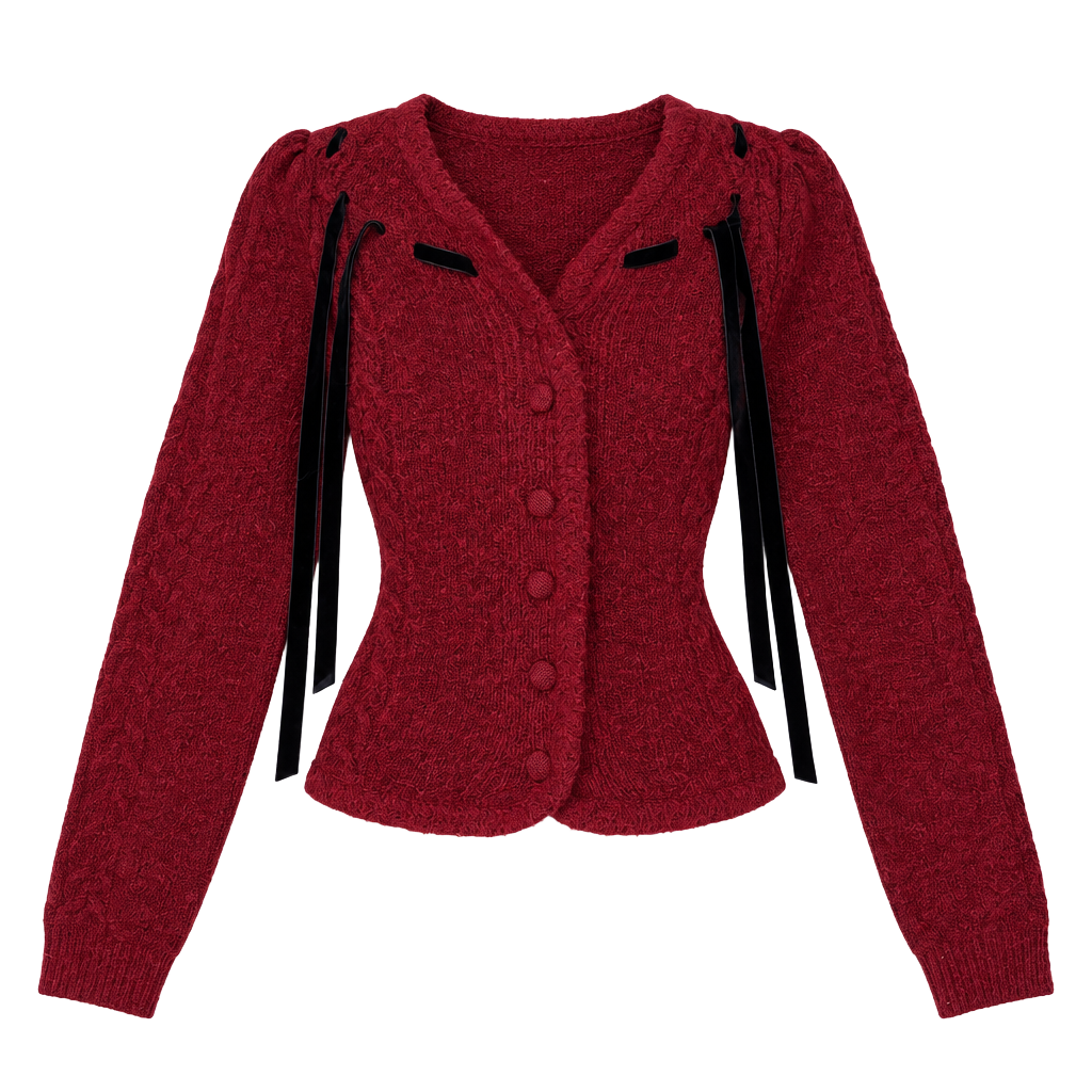 fuzzy sweater cardigan dark academia vampire witch gothic 1