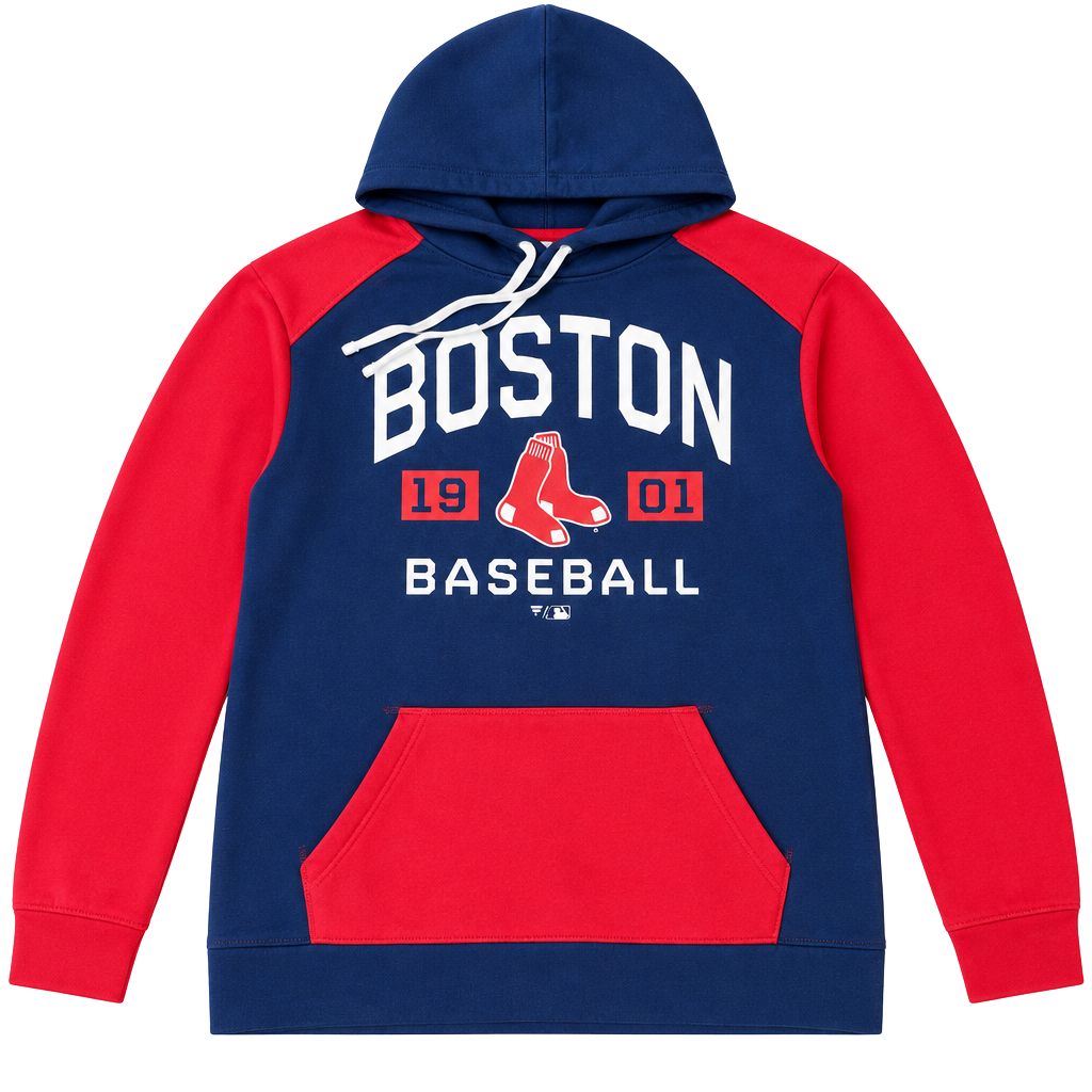 Fanatics Boston Red Sox Hoodie Men XL Blue Red 1901 Baseball Pullover Sweatshirt 1