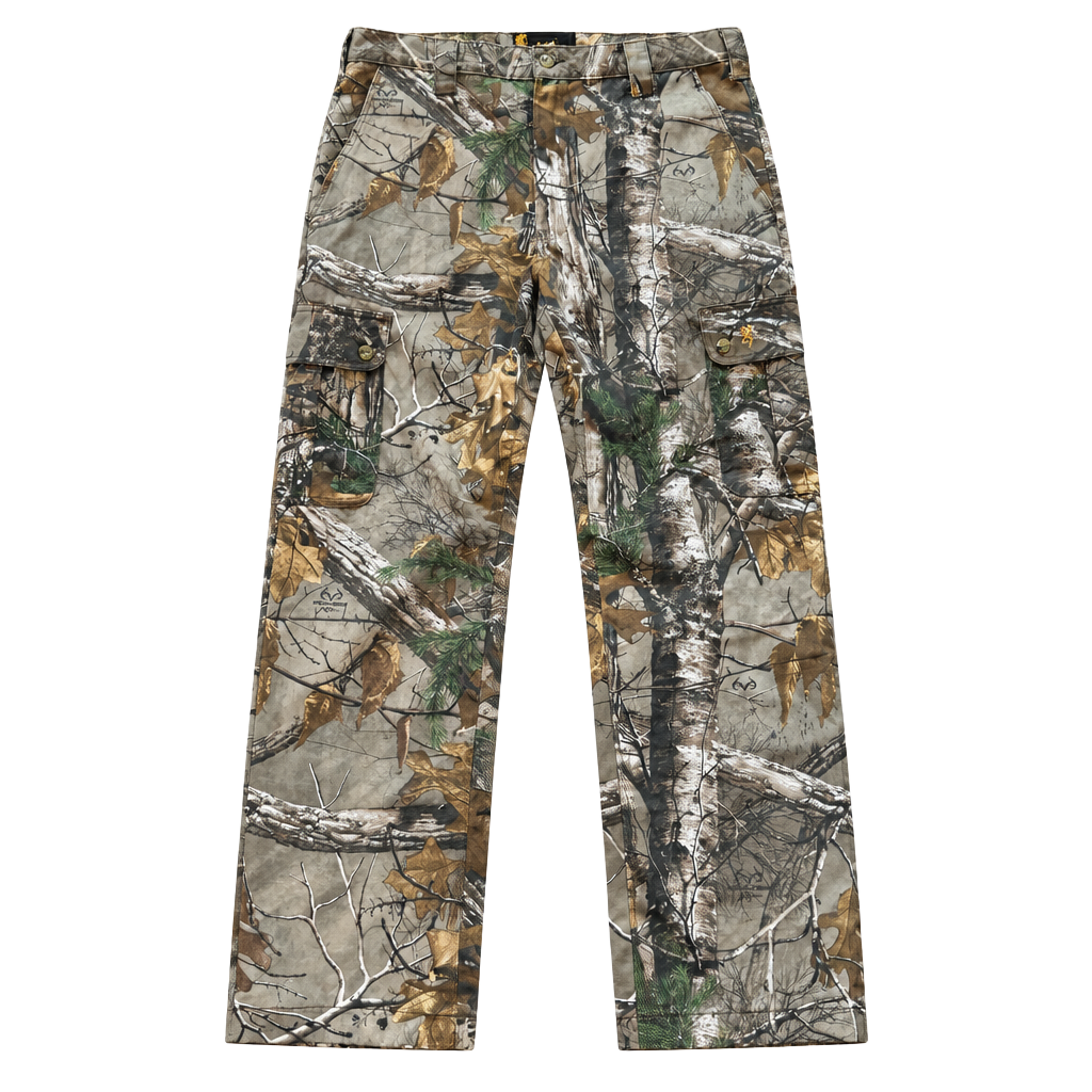 Browning Mens Medium Realtree Camo Cargo Hunting Pants Adjustable Hem Treebark 1
