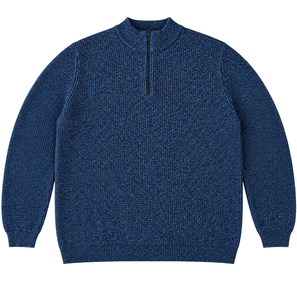 Vintage Eddie Bauer Sweater Mens L Large 1/4 Zip Ribbed Knit Cotton Australia 1