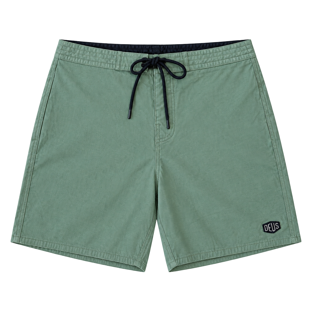 Deus Ex Machina The Harrison Boardshorts Men Sz 30 Olive Green Swim Trunks Surf 1