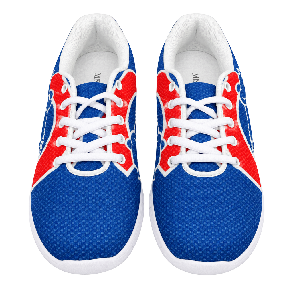 Unbranded Chicago Cubs Bear Sneakers Size Men's 5 Women's 7 Blue Red 1