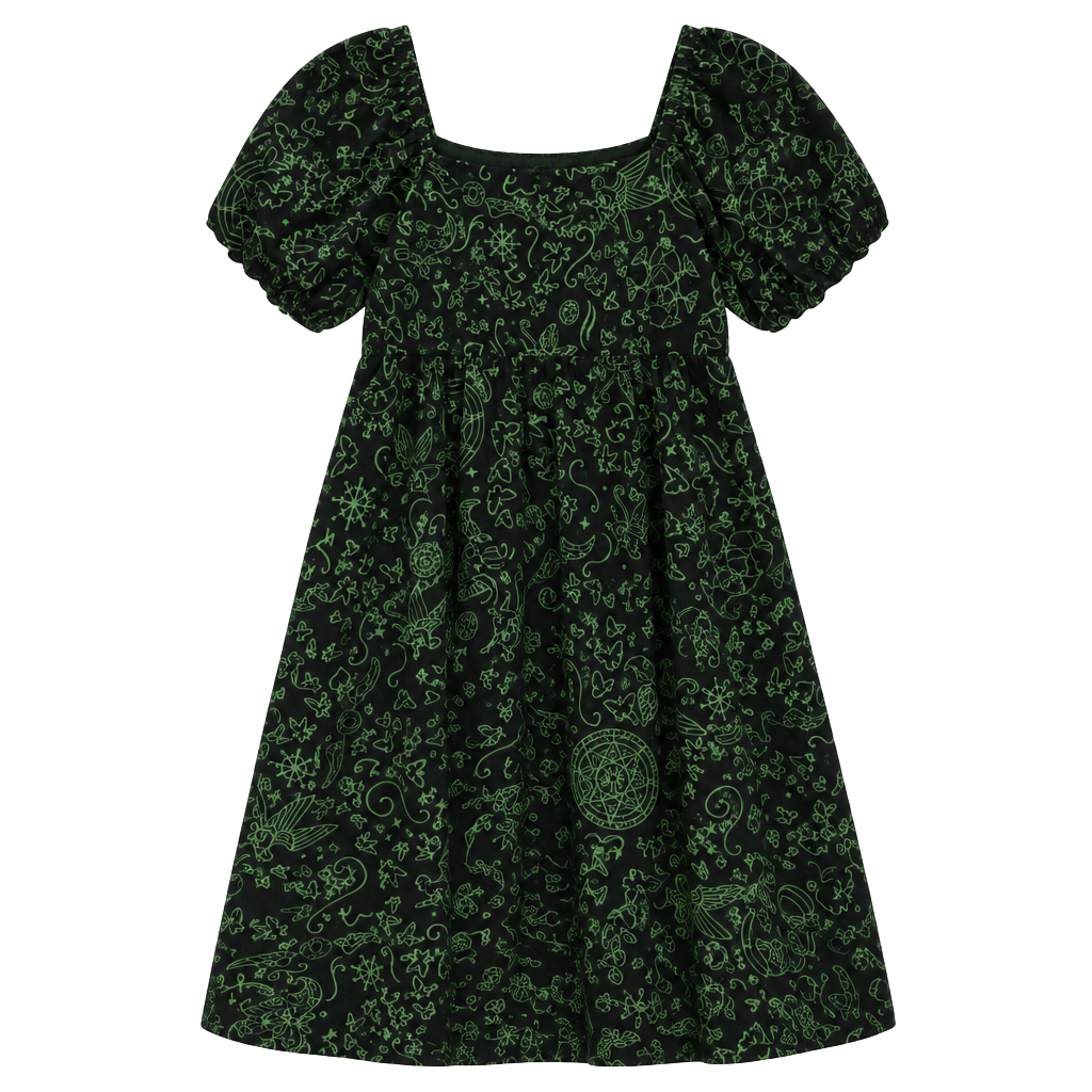 Wicked Elphaba Dress Size XS 4/5 Black Green Velvet 1