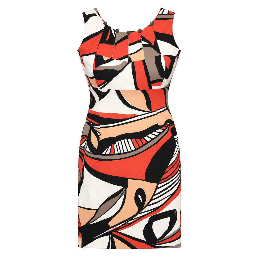 Vintage Funky Retro Vibe Sheath Dress Size 2 1