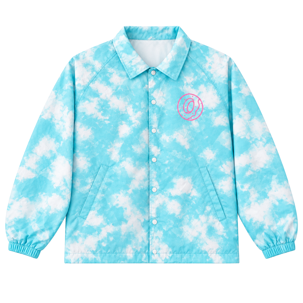 Odd Future Windbreaker Jacket Size M Blue Tie-Dye 1