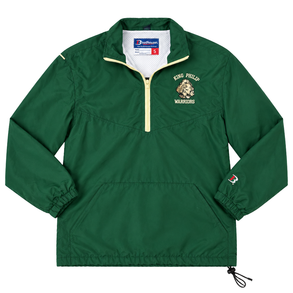 Vintage Boathouse King Philip Warriors Pullover Jacket Y2K Green S 1