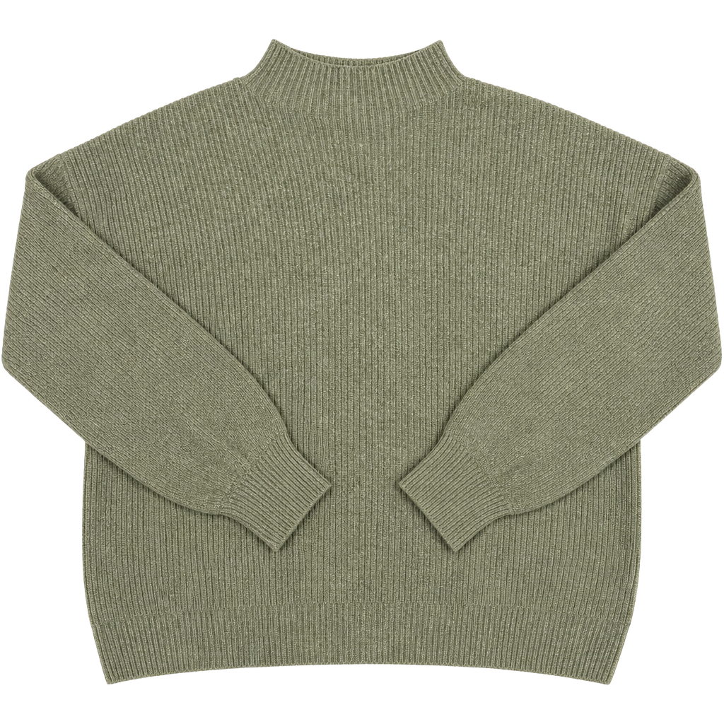 Pinque Green Ribbed Knit Sweater Medium 1