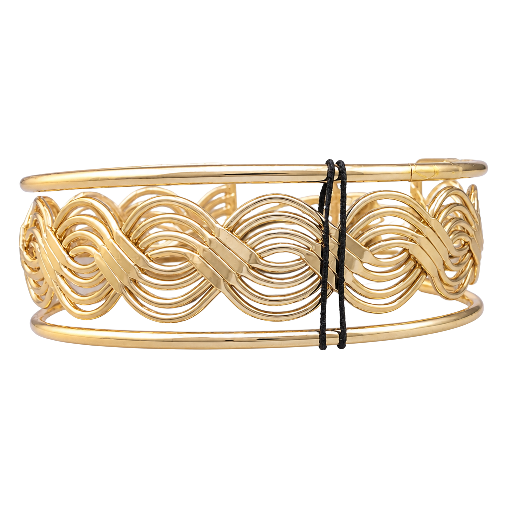 Paparazzi Weave An Impression Gold Cuff Bracelet 1