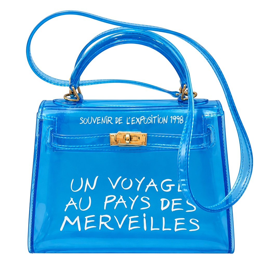 Un Voyage Jelly Transparent Crossbody Bag Blue 1