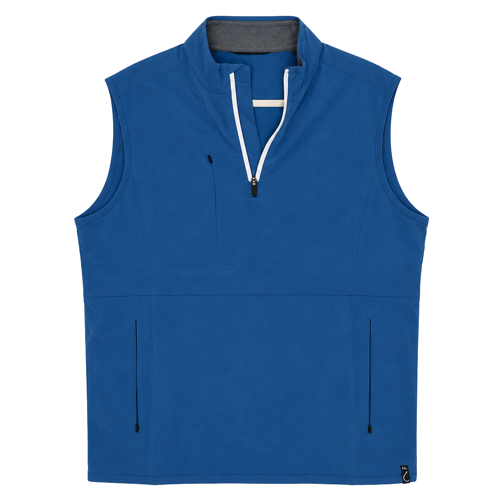 Kenneth Cole Golf Vest Size S Blue 1/4 Zip Golf Outerwear 1