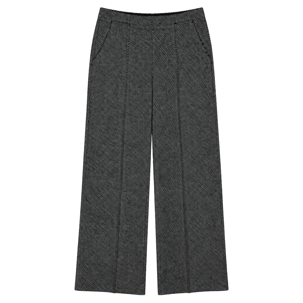 Max Studio London Pants Size L Black White Patterned Pull On 1