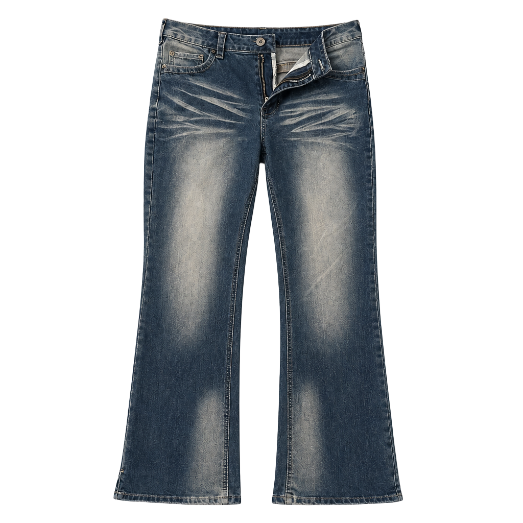 Women’s Distressed Boot Cut Jeans 1