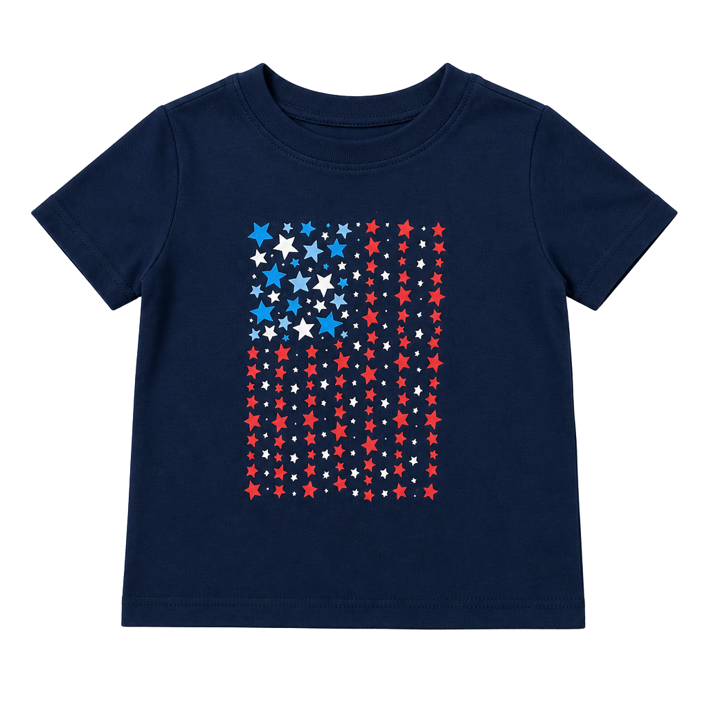 Adorable Girls Fourth Of July T Shirt 1