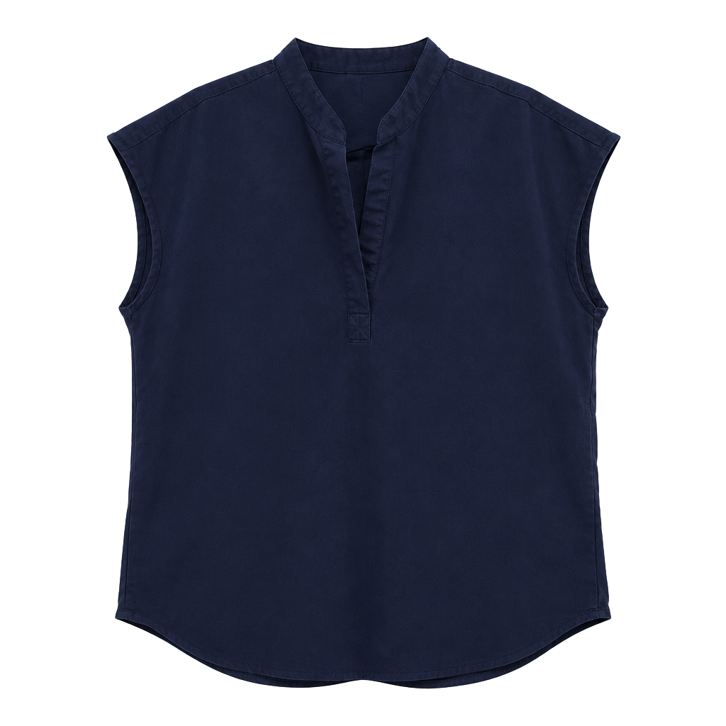 Figs Rafaela Scrub Top Size XL Navy Blue Mandarin Collar 1