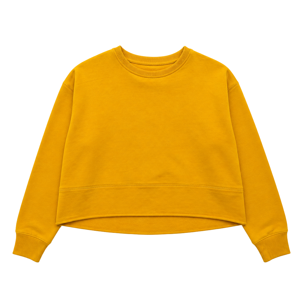 Zyia Active Mustard Yellow Cutoff Crewneck Sweatshirt 3XL 1