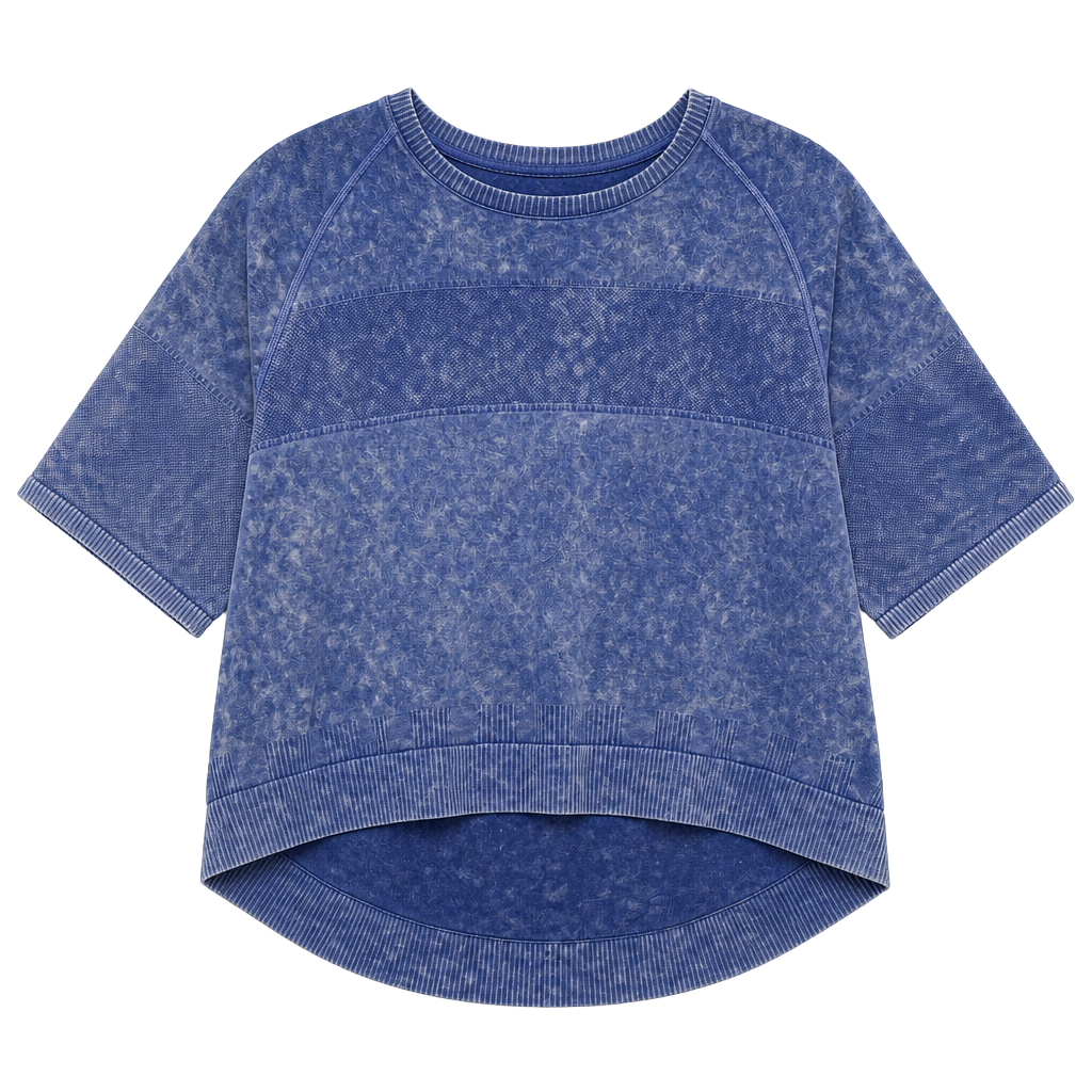 Zyia Active Easygoing Washed Top Blue XXL 1