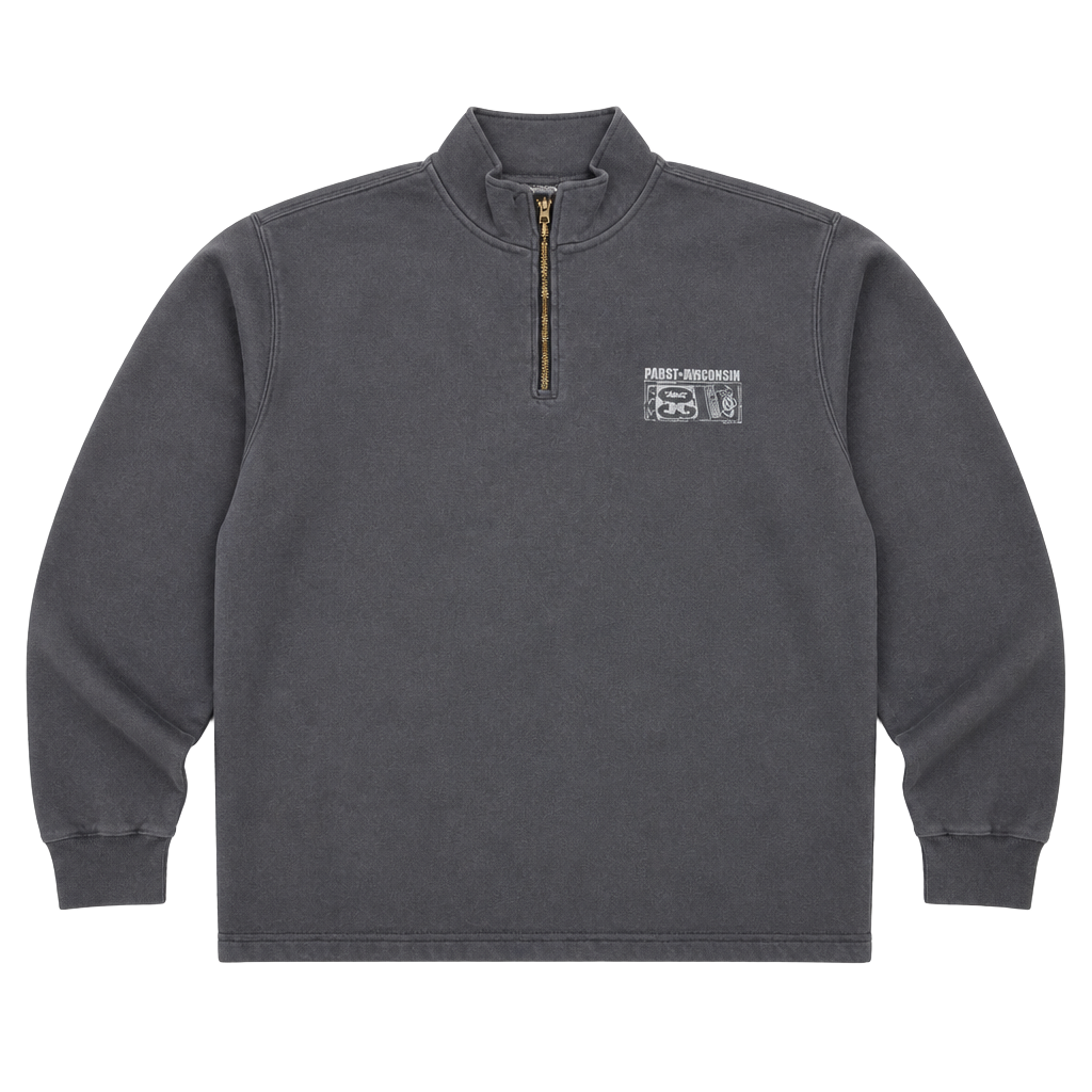 Harley-Davidson Chi-Town Tinley Park IL Quarter-Zip Sweatshirt Gray Size L 1