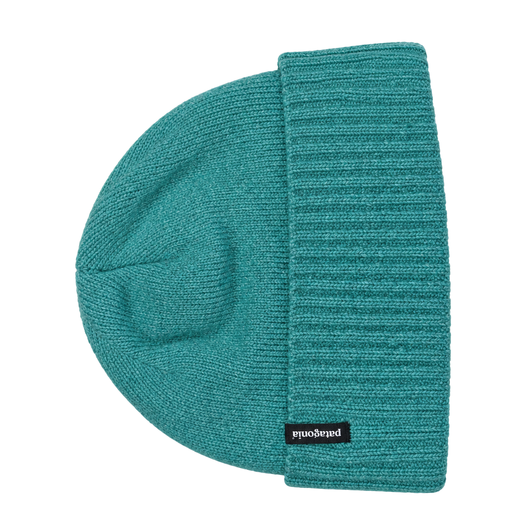 Patagonia Ribbed Beanie Turquoise Blue Wool Blend 1