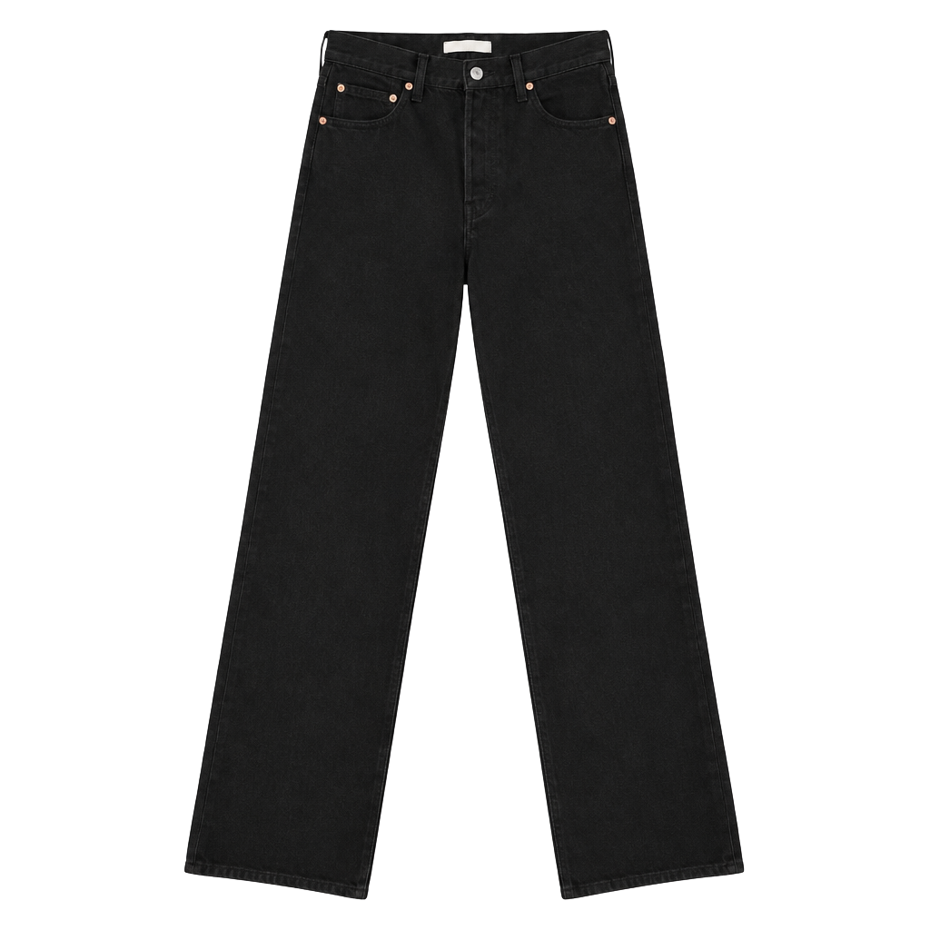 Levi's Ribcage Straight Size 27 Black Denim Jeans 1