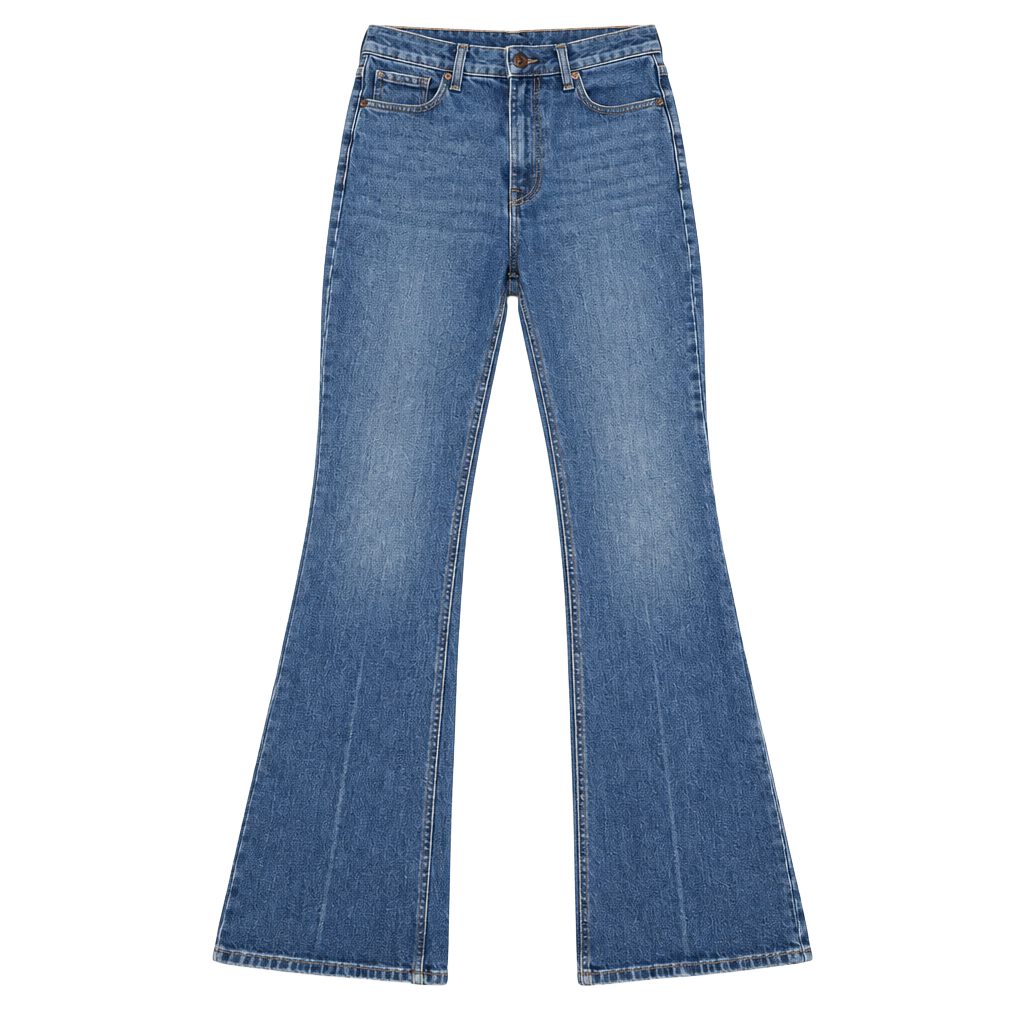Old Navy Flare Jeans Size 12 Blue Denim High Rise Secret Smooth Pockets 1
