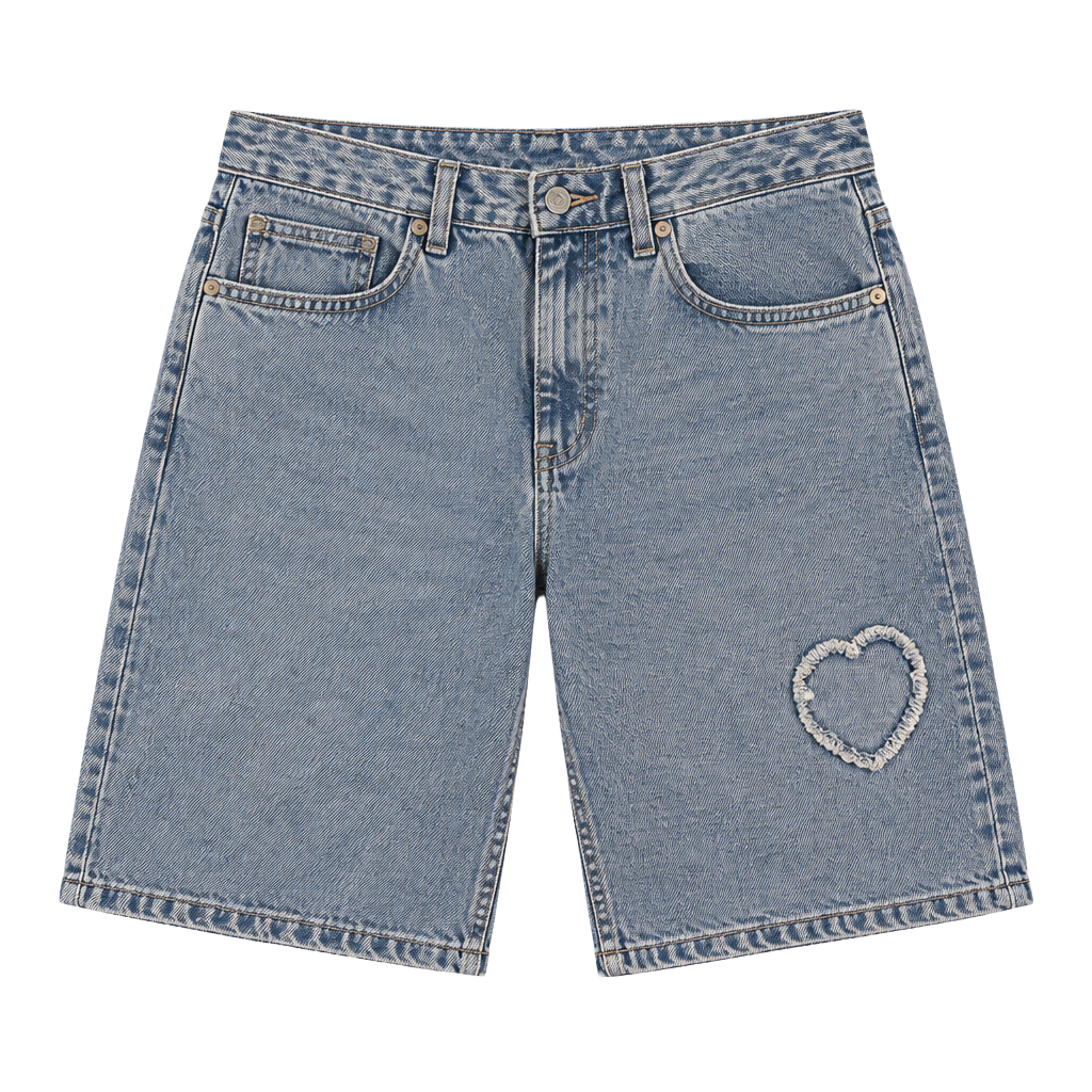 Abercrombie Kids Low Rise Baggy Jeans Size 13/14 Heart Patch Blue 1