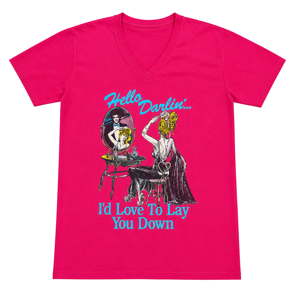 Vintage 80s Conway Twitty Hello Darlin' I'd Love To Lay You Down Pink T-Shirt 1