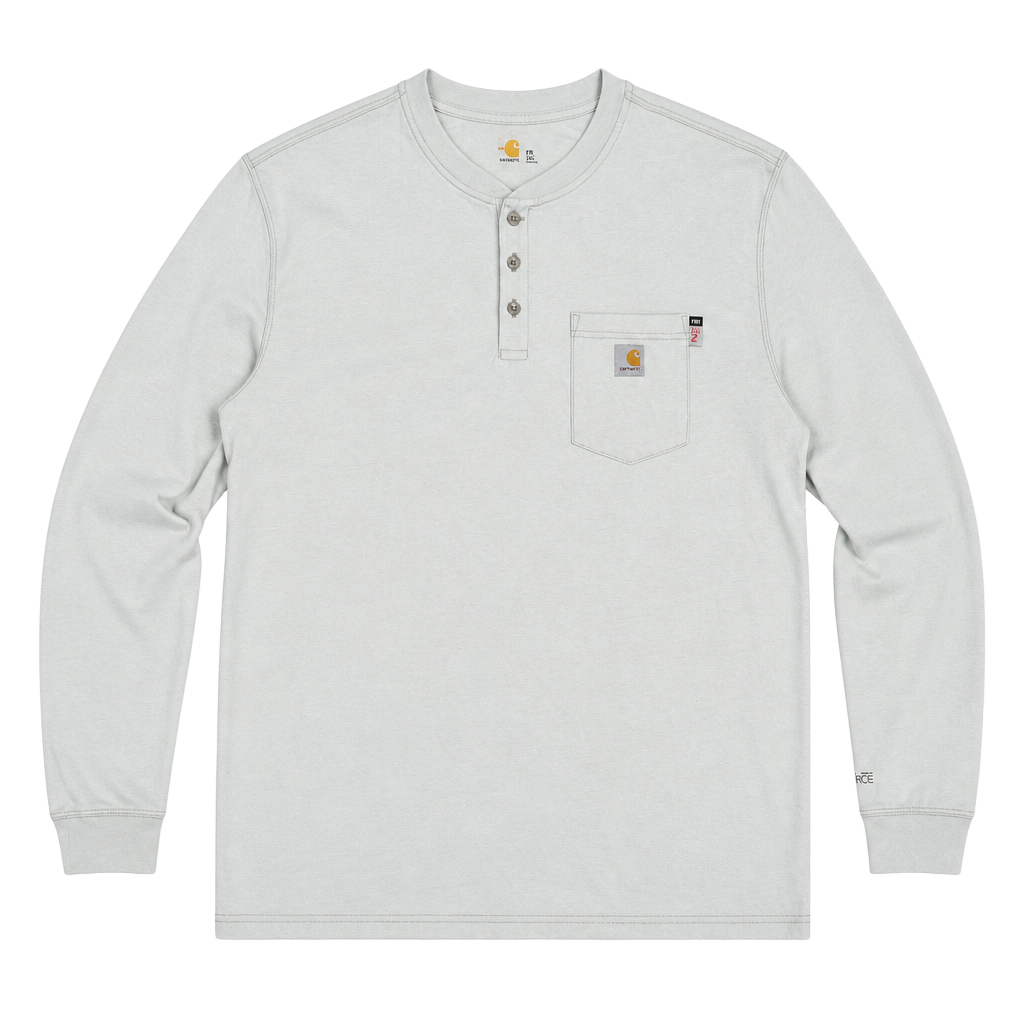 Carhartt Men's Flame-Resistant Force Cotton Long-Sleeve Henley 100237-051 1