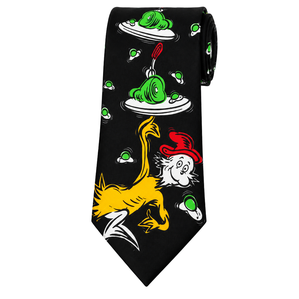 Dr. Seuss Green Eggs And Ham Silk Necktie 90s Nostalgia Office 1