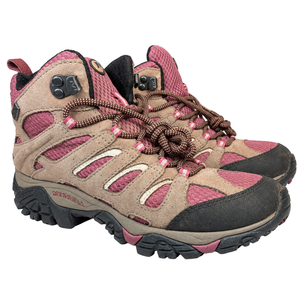 Merrell Moab 2 Mid Waterproof Hiking Boots Women’s Sz 9 Boulder Blush Adventure 1