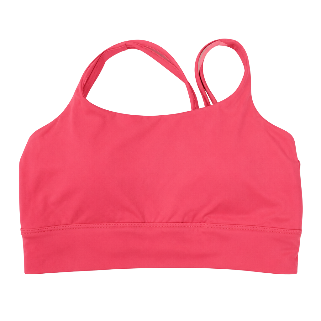 Lululemon Energy Bra Longline Size 12 Pink Sports Bra 1