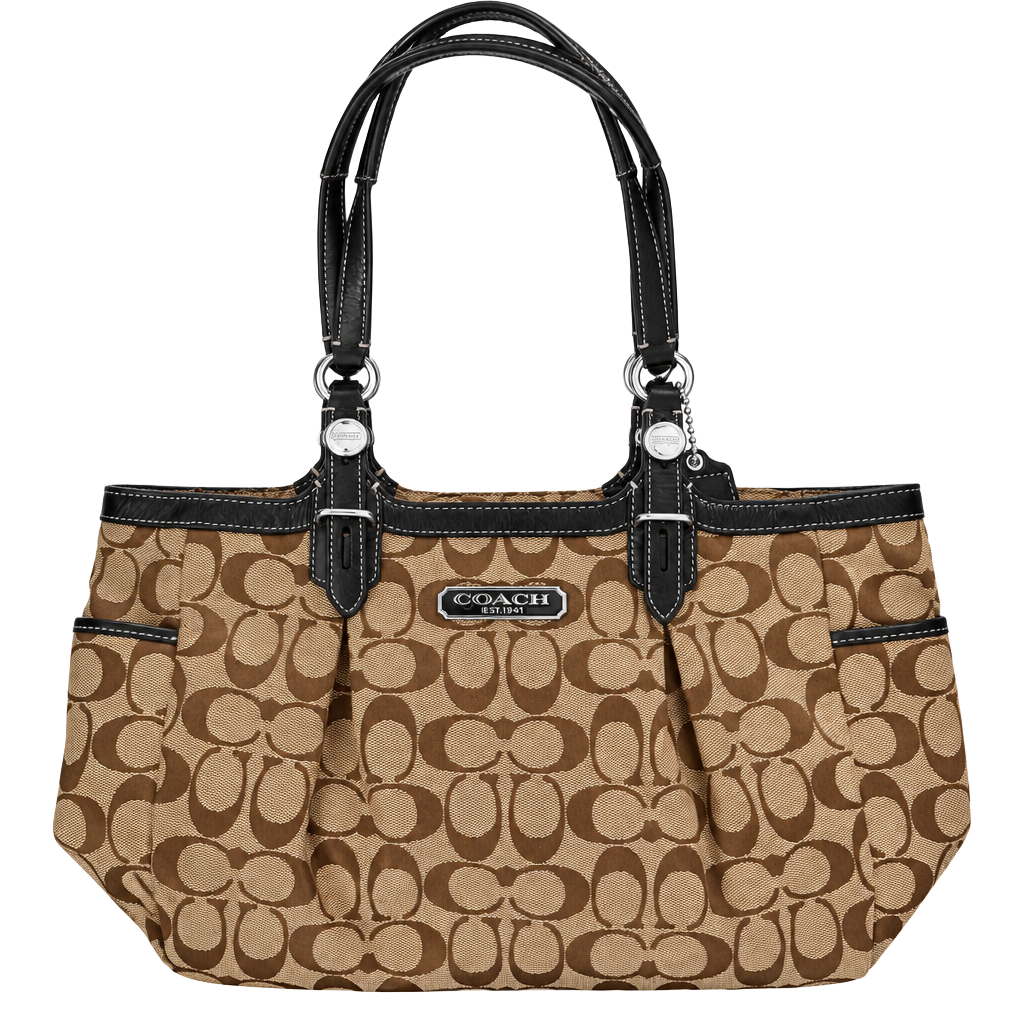 Coach Signature Handbag Purse Brown Canvas 1