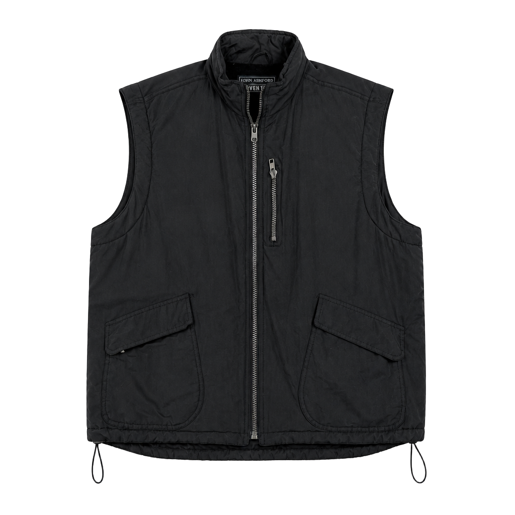 John Ashford Adventure Men's Black Fleece Lined Full Zip Outdoor Vest 1