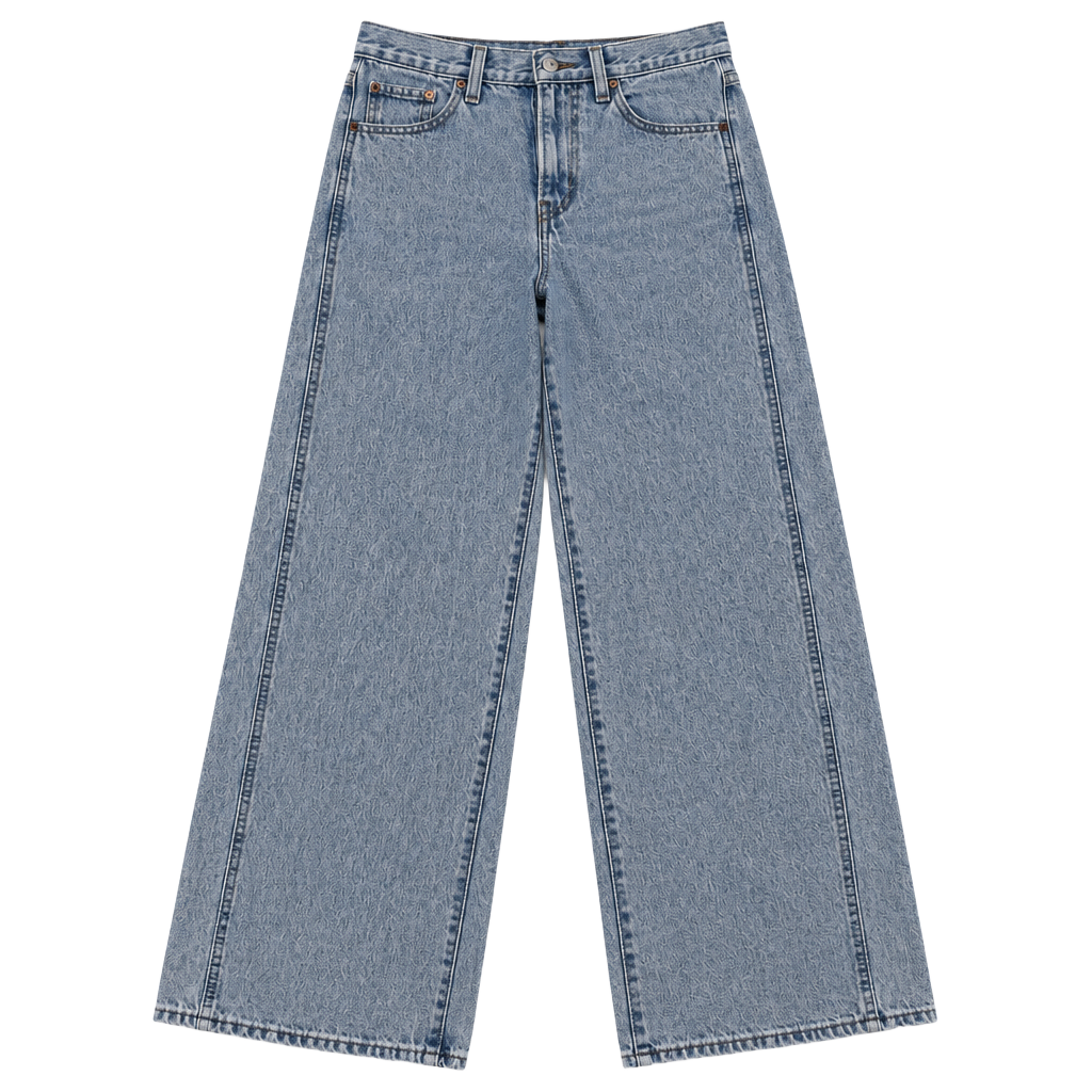 Levi’s Ribcage Wide Leg Jeans Women’s Size 25 Light Wash Blue Denim 1