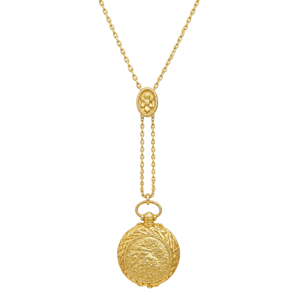 Vintage Max Factor Necklace with Perfume Compact 1