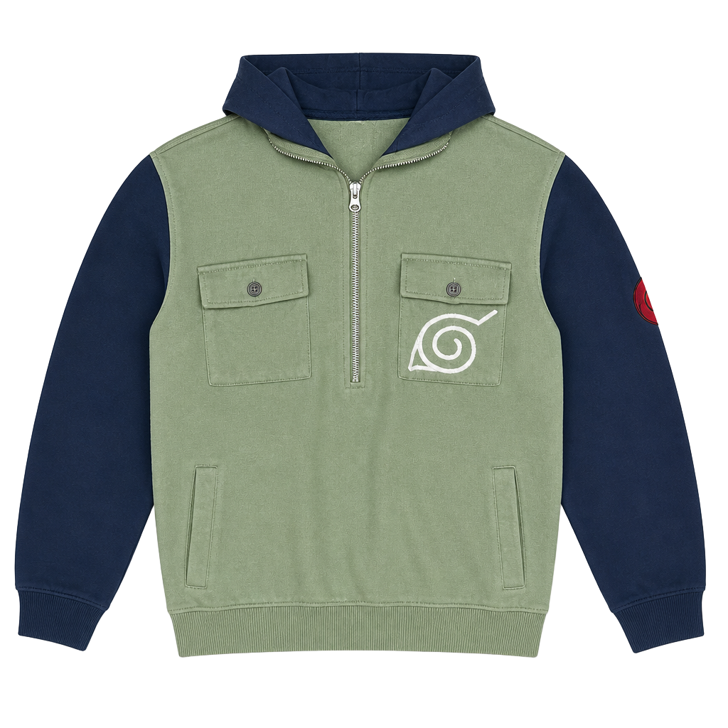 Naruto Shippuden Kakashi Hatake Cosplay 1/4 Zip Hoodie 1