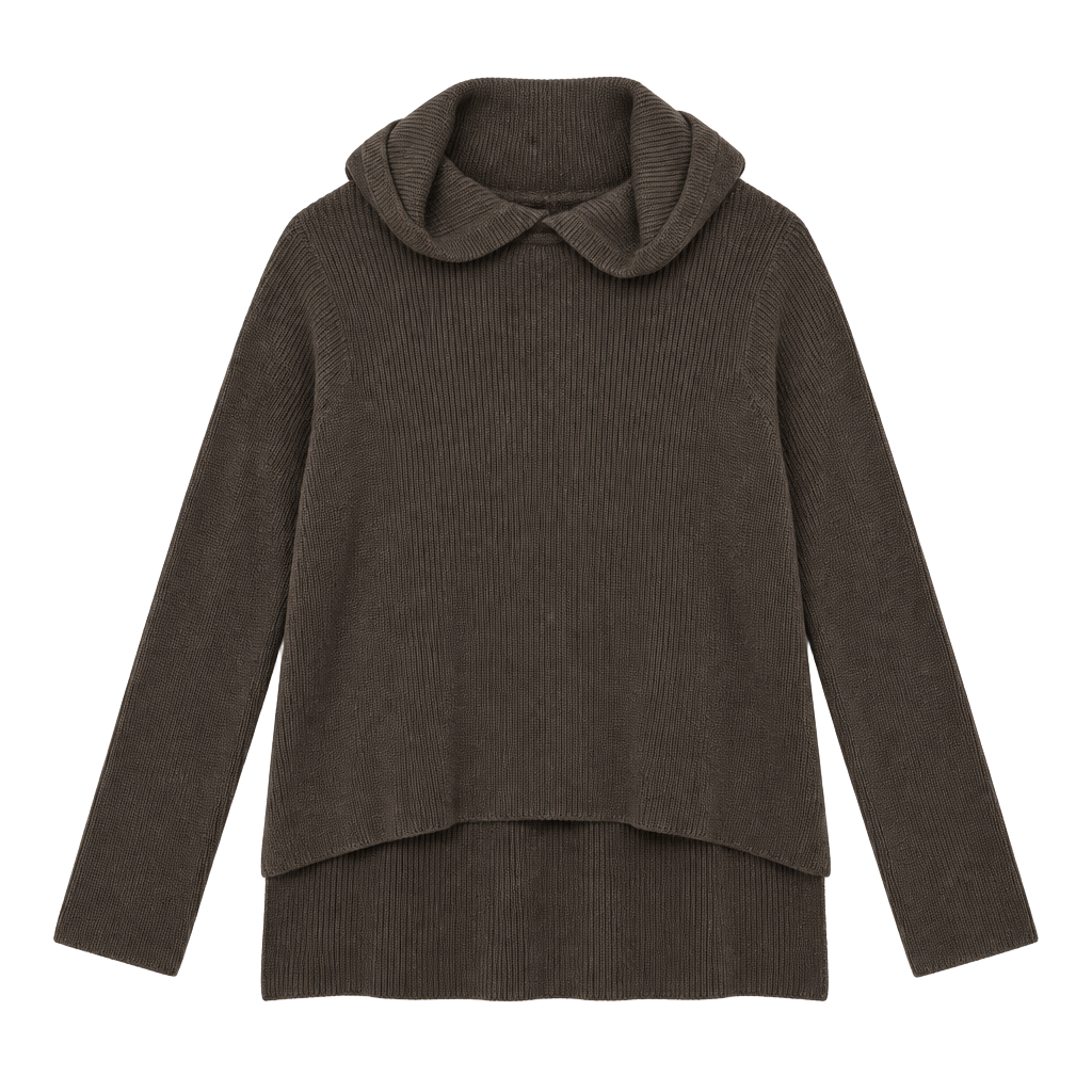 Athleta Rest Day Pullover Hoodie Sweater Size M Gray Ribbed Knit 1
