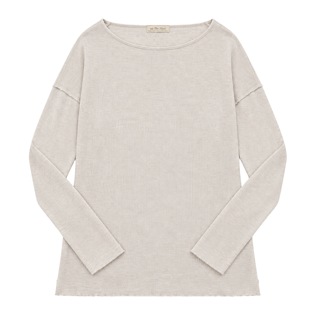We The Free Long Sleeve Cowl Neck Top Size XS Small White Thermal 1