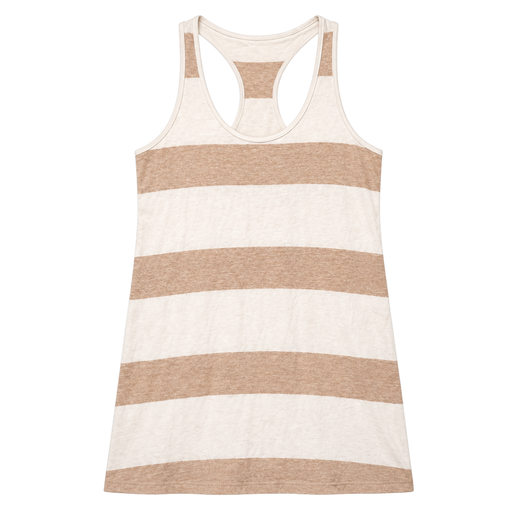 Lululemon Cool Racerback Tank Top Tan White Stripe 1
