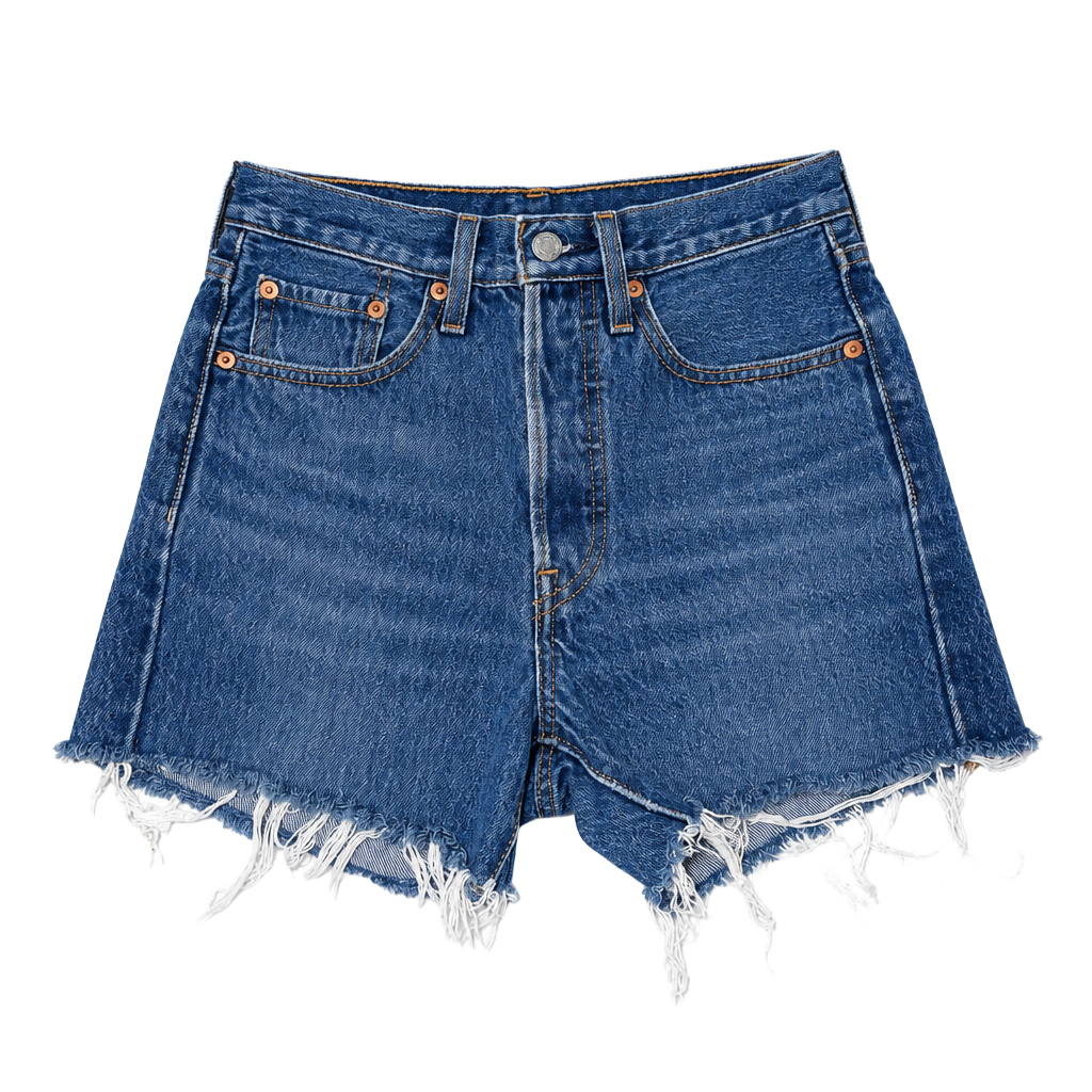 Levi's Premium 501 Skinny Denim Cut-Off Distressed Shorts Blue 24 waist 1