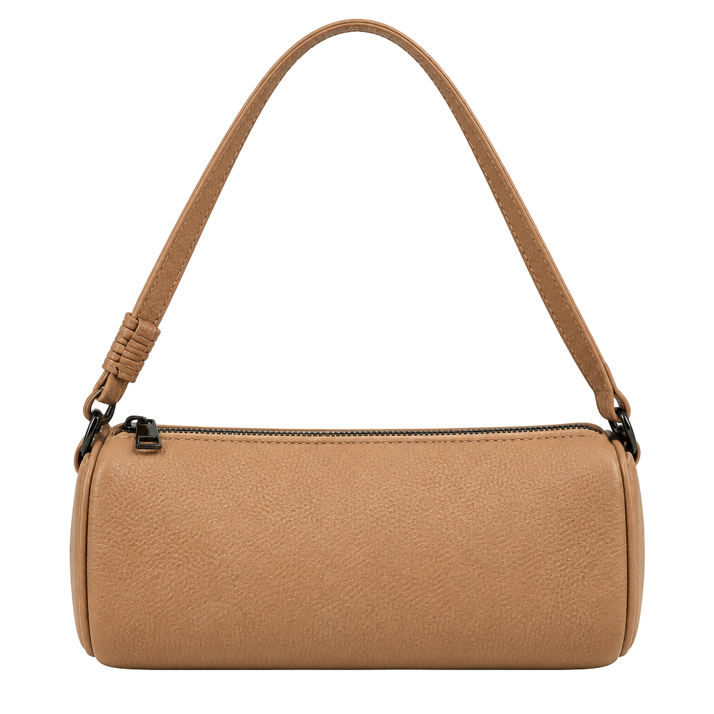 Callista Mini Barrel Bag Camel Grained Leather NWT MSRP $375 1