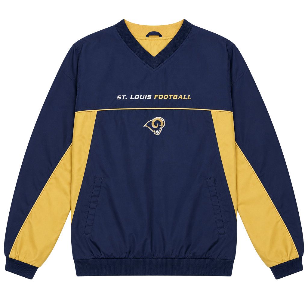 Vintage St. Louis Rams NFL Starter Windbreaker Jacket Blue Gold 1