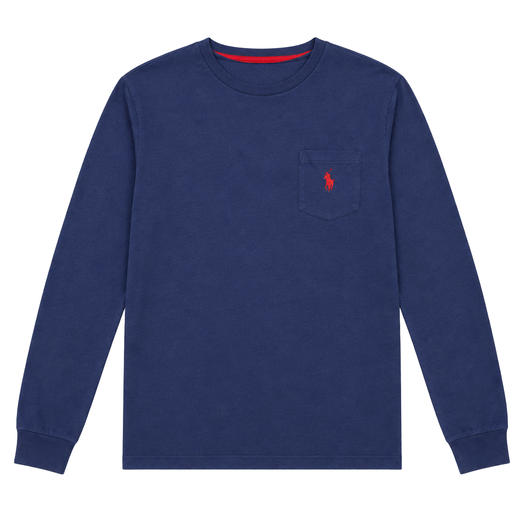 U.S. Polo Assn. Long Sleeve Pocket T-Shirt Size XXL Blue Cotton Logo 1